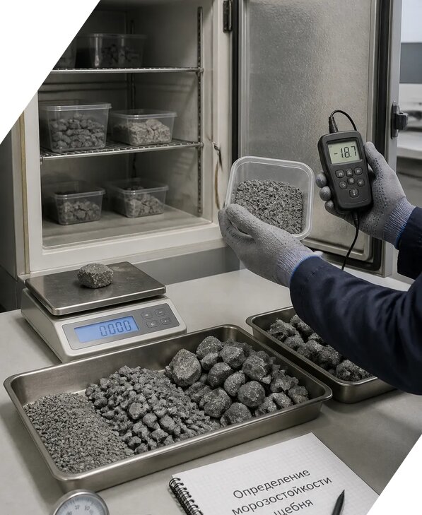 Определение морозостойкости щебня в Мурманске от 3599 р. | ЭкспертизаРоссия